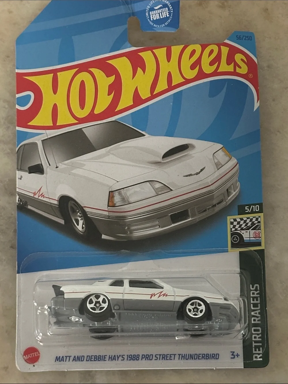 Hot Wheels White 1988 Pro Street Thunderbird Die-Cast Car
